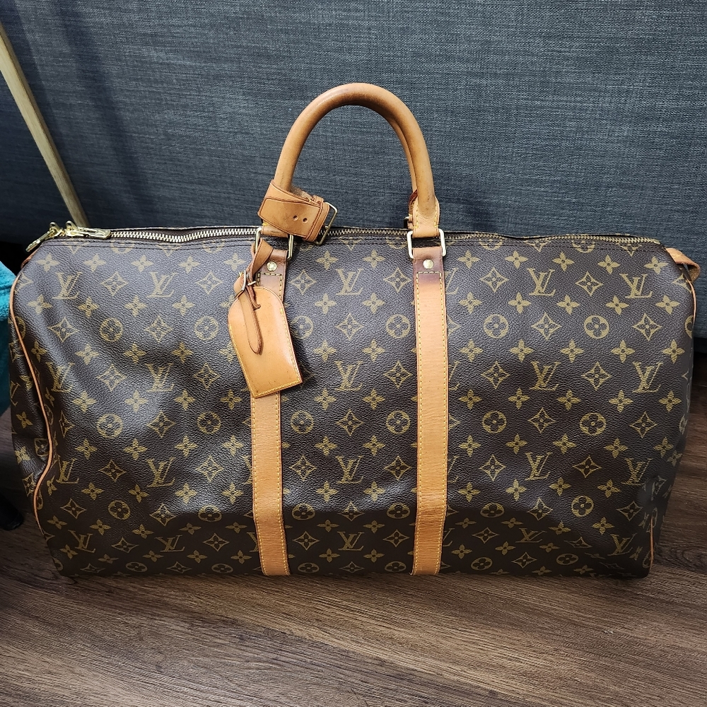 Louis Vuitton Brown Monogram Keepall Travel Bag